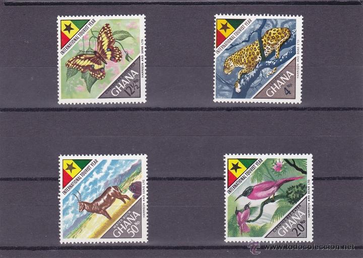 Briefmarken: GHANA.1967.MARIPOSAS/PAJAROS/FAUNA.Y.-303/306.NUEVO.