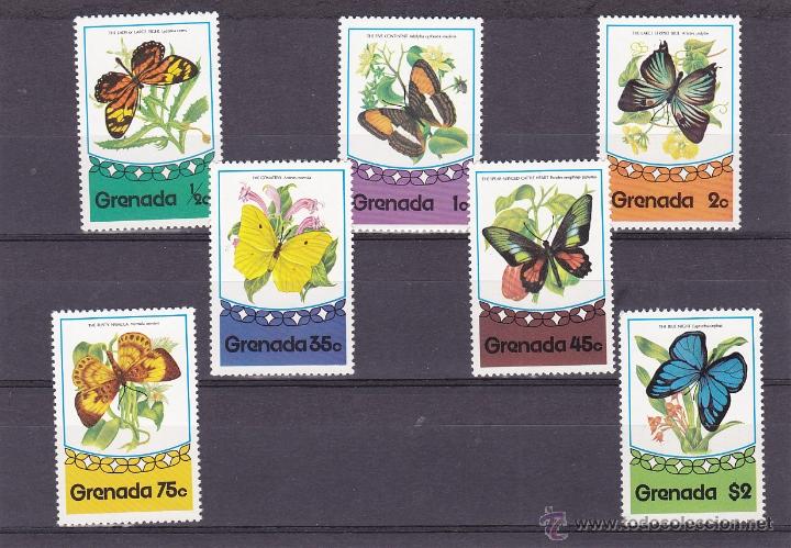 Selos: GRANADA.1975.MARIPOSAS/FLORES.Y.-625/631.NUEVO.