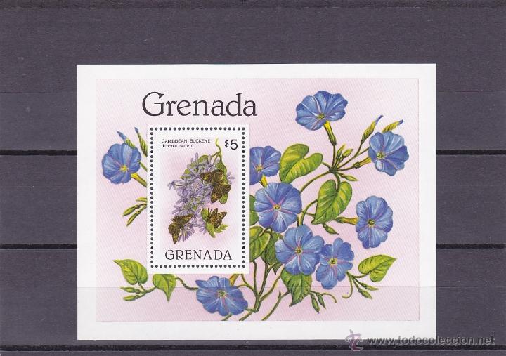 Timbres: GRANADA.1982.MARIPOSAS/FLORES.Y.-HB-101.NUEVO.