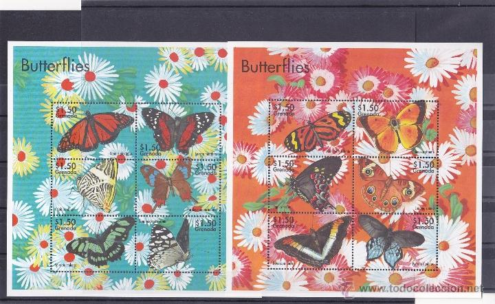 Selos: GRANADA.2000.MARIPOSAS/FLORES.Y.-3779/3784-3829A/F.NUEVO.