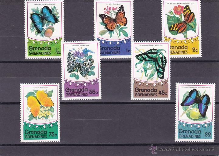 Briefmarken: GRA.GRANADINAS.1975.MARIPOSAS/FLORES. Y.-67/73.NUEVO.