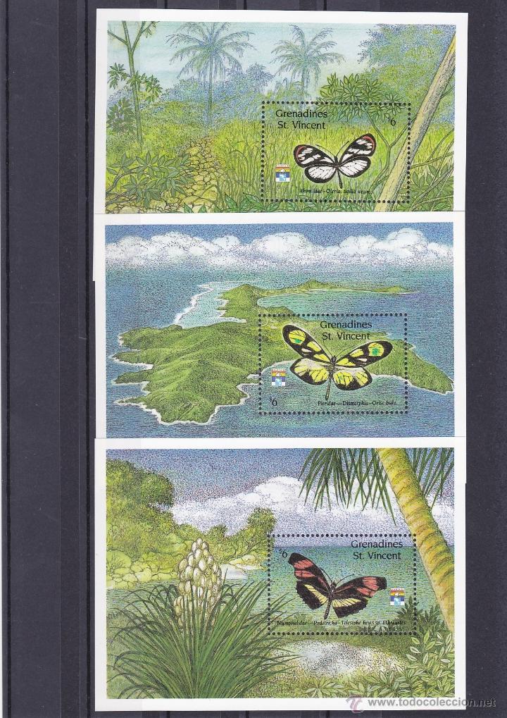 Selos: GRANADINAS S. VICENTE.1992.MARIPOSAS. Y.-HB-77-88/88A.NUEVO.