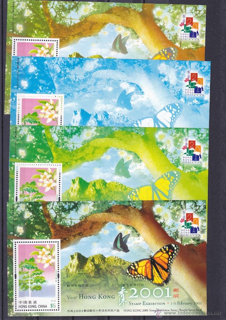 Timbres: HONG KONG.2000.MARIPOSAS/FLORES. Y.-79/82.NUEVO.
