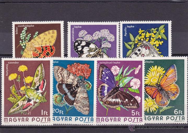 Briefmarken: HUNGRIA.1974.MARIPOSAS/FLORES. Y.-2394/2400.NUEVO.