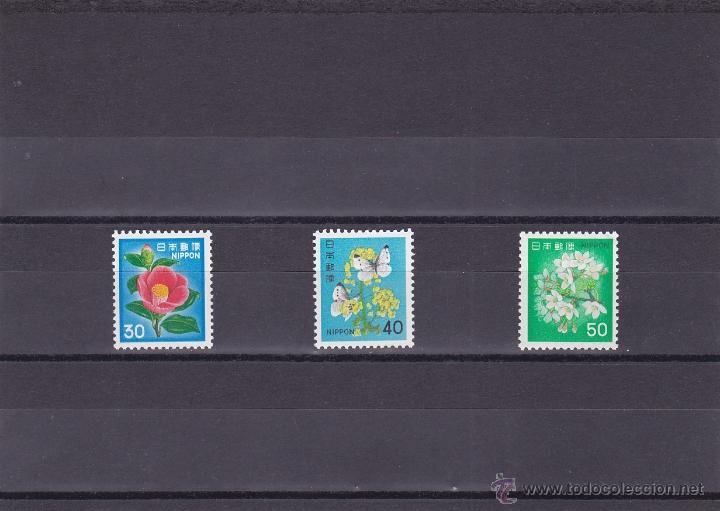 Briefmarken: JAPON.1980.MARIPOSAS/FLORES.Y.-1343/1345.NUEVO.