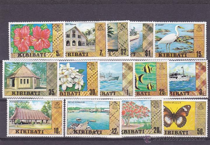 Timbres: KIRIBATI.1979.MARIPOSAS/PAJAROS/FLORES.Y.-3/16.NUEVO.