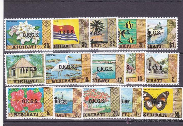 Sellos: KIRIBATI.1981.MARIPOSAS/PAJAROS/FLORES.Y.-S 1/15.NUEVO.