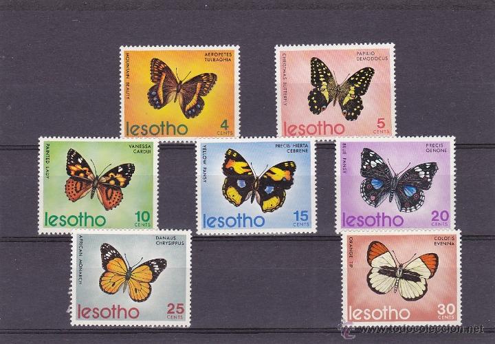 Selos: LESOTHO.1973.MARIPOSAS.Y.-242/248.NUEVO.