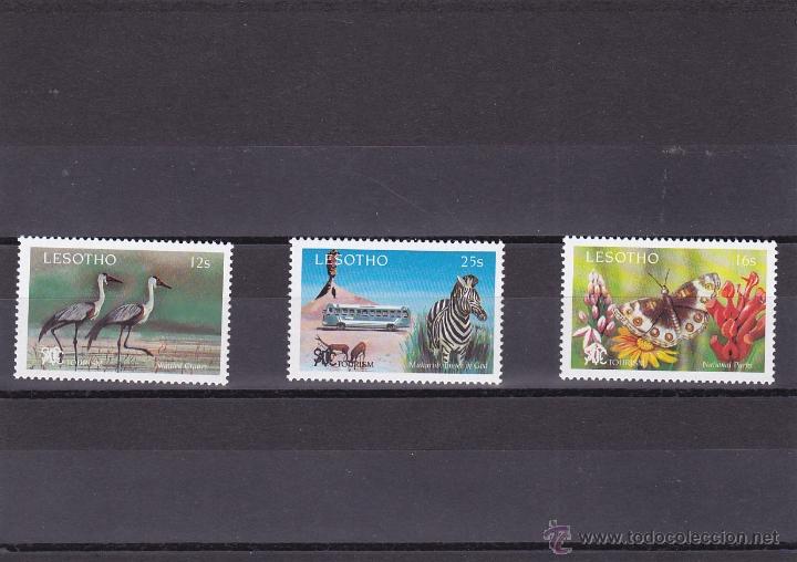 Briefmarken: LESOTHO.1991.MARIPOSAS/FAUNA/PAJAROS.Y.-960/962.NUEVO.