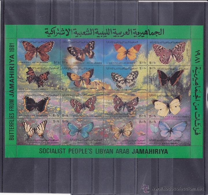 Sellos: LIBIA.1981.MARIPOSAS.Y.-965/980.NUEVO.