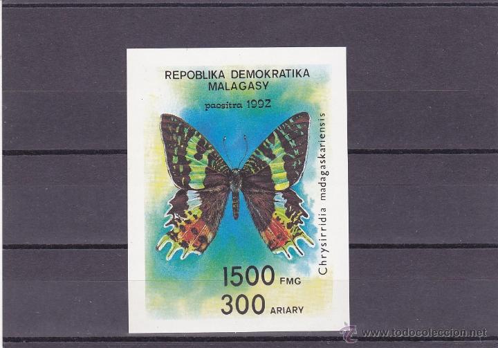 Timbres: MADAGASCAR.1992.MARIPOSAS.Y.-HB-78.NUEVO.