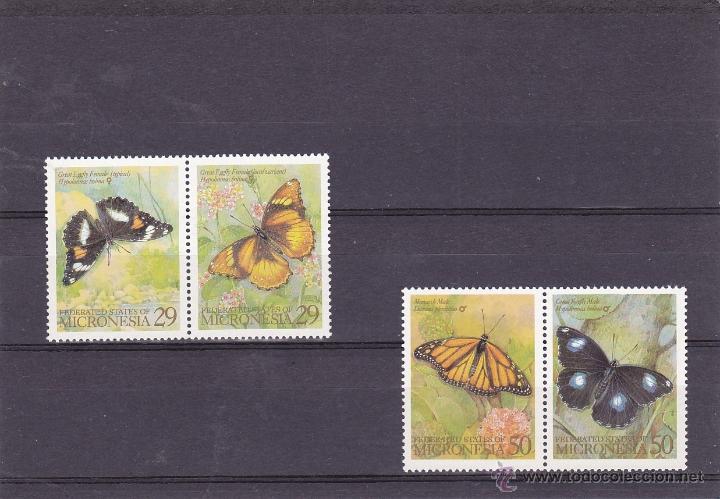 Timbres: MICRONESIA.1993.MARIPOSAS/FLORES. Y.-252/255.NUEVO.