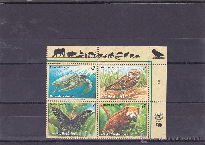 Briefmarken: NACIONES UNIDAS VI.1998.MARIPOSAS/PAJAROS/FAUNA. Y-267/270.NUEVO.