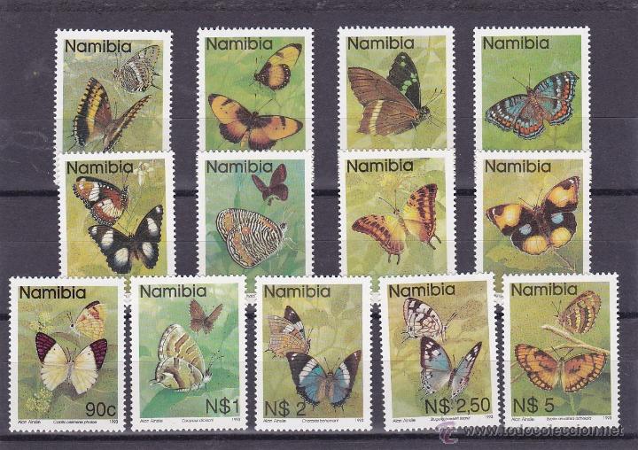 Sellos: NAMIBIA.1993.MARIPOSAS. Y-707/719.NUEVO