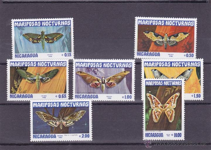 Timbres: NICARAGUA.1983.MARIPOSAS. Y.-1239/44-A1018.NUEVO.