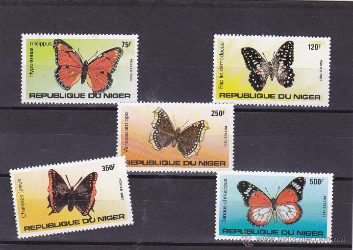 Briefmarken: NIGER.1983.MARIPOSAS. Y.-625/629.NUEVO.