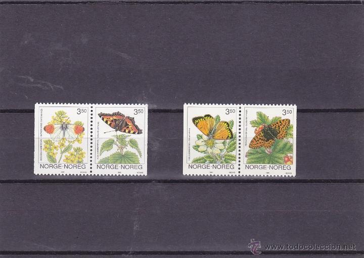 Timbres: NORUEGA.1993.MARIPOSAS/FLORES. Y.-1071/72-1107/08.NUEVO.