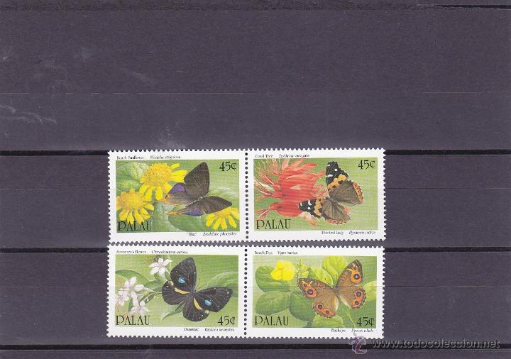 Timbres: PALAU.1990.MARIPOSAS/FLORES. Y.-325/328.NUEVO.