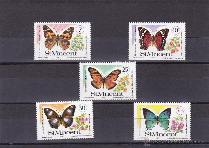 Timbres: SAN VICENTE.1978.MARIPOSAS/FLORES. Y.-506/510.NUEVO.