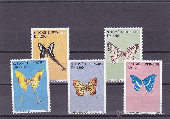 Sellos: SANTO TOME Y PRINCIPE.1995.MARIPOSAS.Y.-1231/1235.NUEVO.