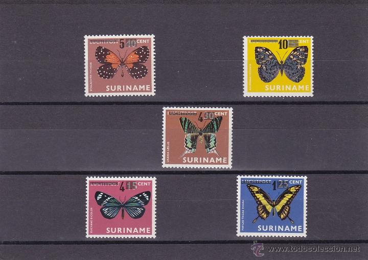 Timbres: SURINAM.1977.MARIPOSAS.Y. 699/703-.NUEVO.