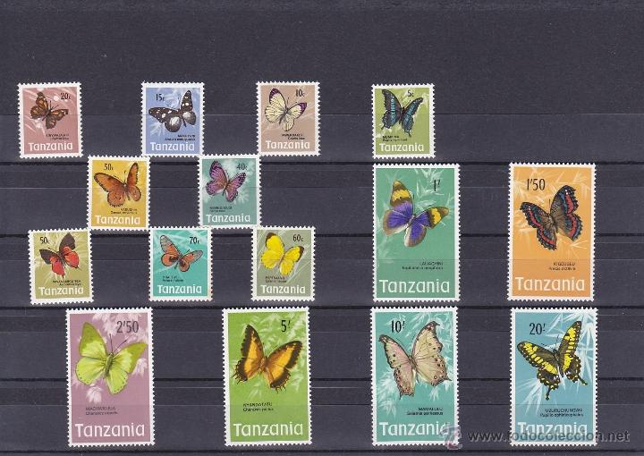 Timbres: TANZANIA.1973.MARIPOSAS.Y. 33/47-.NUEVO.