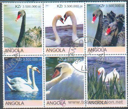 Sellos: Angola & Cisnes (3) - Foto 1