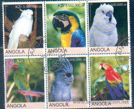 Sellos: Angola & Loros (1) - Foto 1