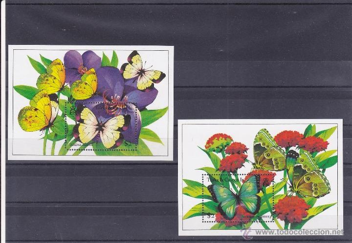 Briefmarken: TURKS Y CAICOS.1994.MARIPOSAS/FLORES.Y.-HB-140-148,NUEVO.