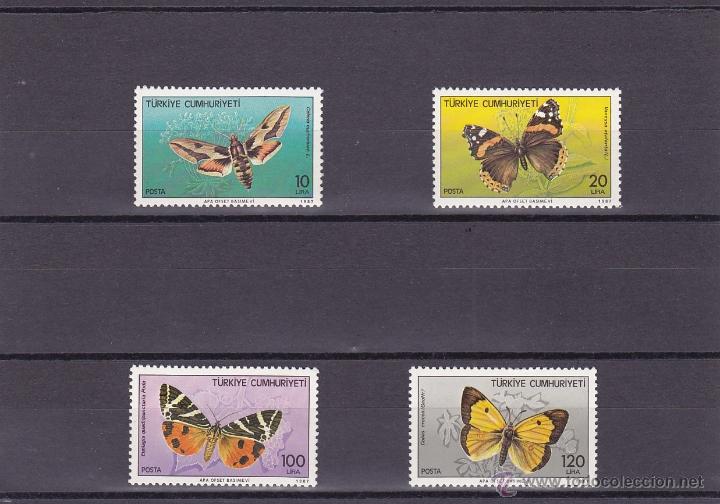 Sellos: TURQUIA.1987.MARIPOSAS.Y.-2525/2528.NUEVO.