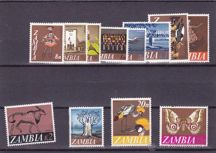 Timbres: ZAMBIA.1968,MARIPOSAS/PAJAROS/FAUNA.Y.-39/50.NUEVO.