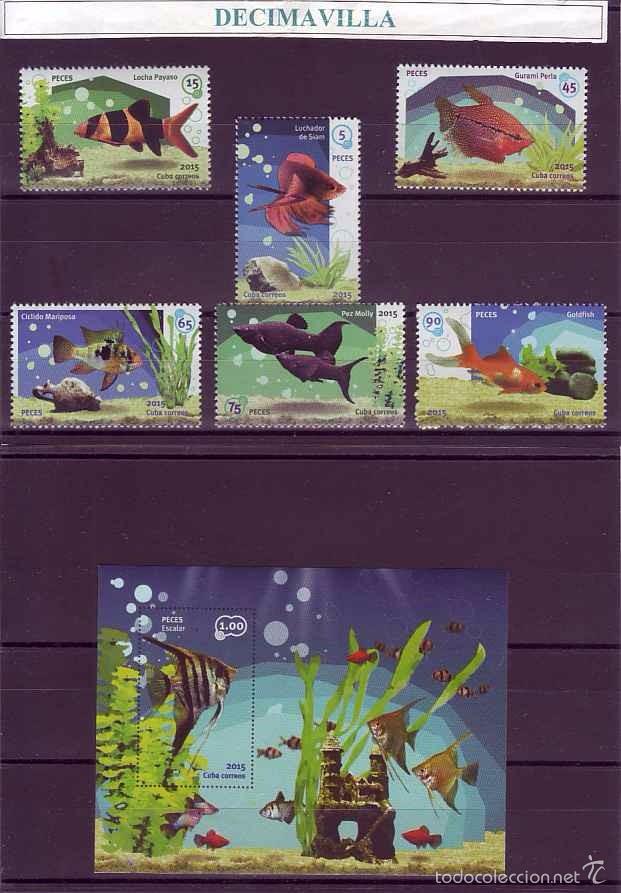 Sellos: CUBA, PECES, 2015, FAMA201 - Foto 1