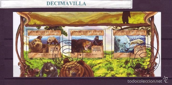 Sellos: L731, GUINEA, 2013, OSOS - Foto 1