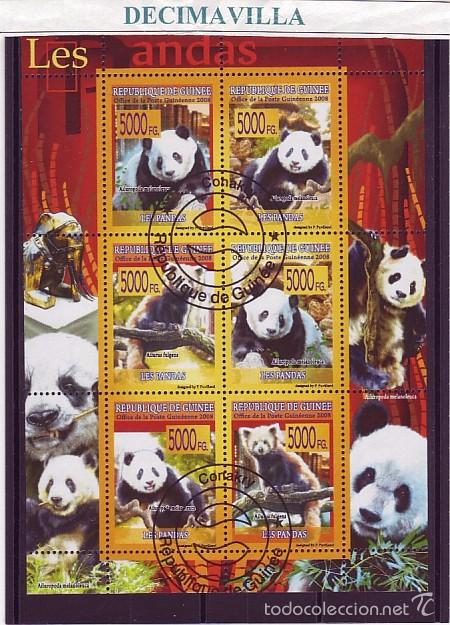 Sellos: L733, GUINEA, 2008, OSOS PANDA - Foto 1