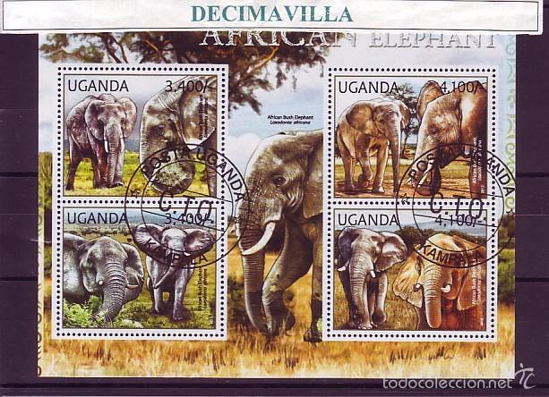 Sellos: L798, UGANDA, 2012, ELEFANTES - Foto 1