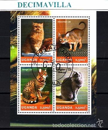 Sellos: L800, UGANDA, 2014, GATOS - Foto 1