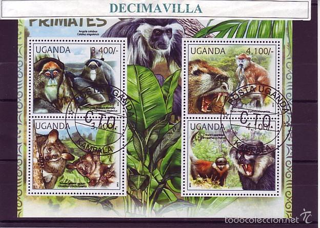 Sellos: L802, UGANDA, 2012, PRIMATES - Foto 1