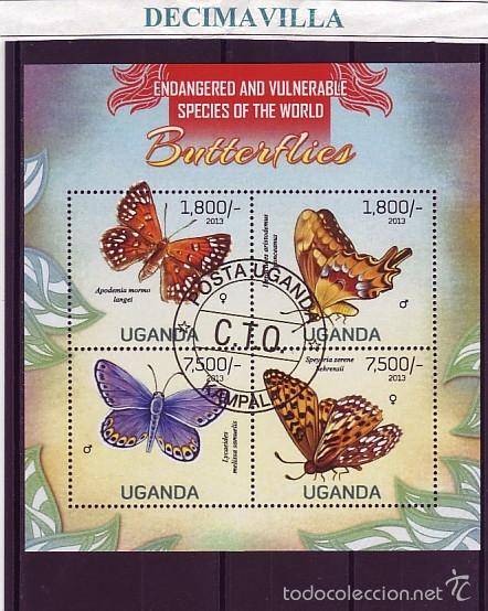 Sellos: L805, UGANDA, 2012, MARIPOSAS - Foto 1