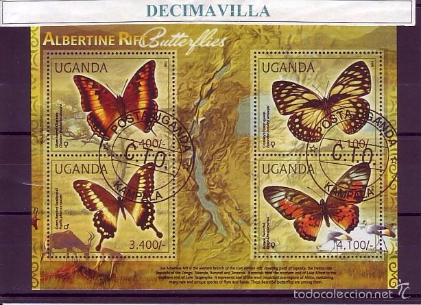 Sellos: L806, UGANDA, 2012, MARIPOSAS - Foto 1