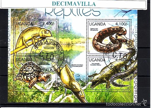 Sellos: L812, UGANDA, 2012, REPTILES - Foto 1