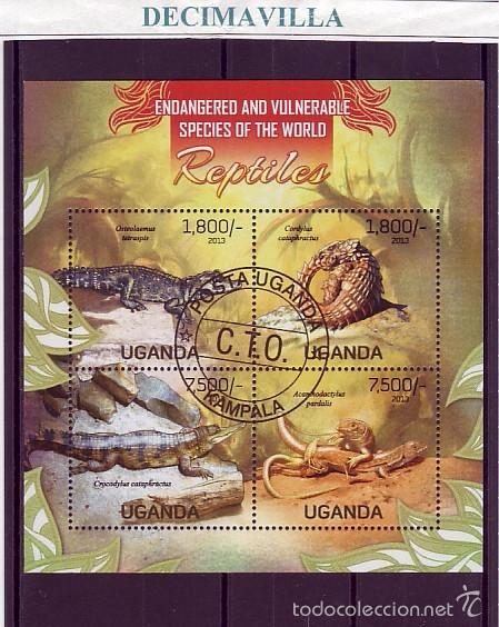 Sellos: L813, UGANDA, 2013, REPTILES - Foto 1