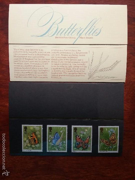 Sellos: BUTTERFLIES BRITISH POST OFFICE MINT STAMP - Foto 1