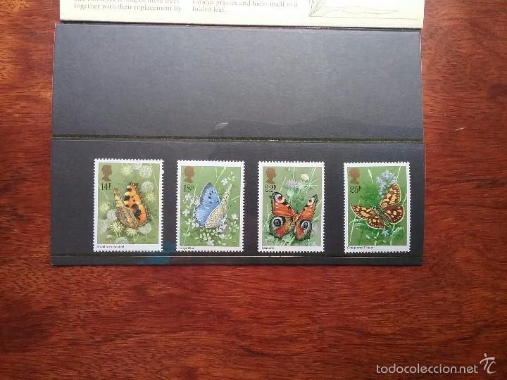 Sellos: BUTTERFLIES BRITISH POST OFFICE MINT STAMP - Foto 2