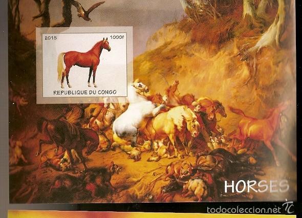 Sellos: Rep. Congo ** & Caballos 2015 (3) - Foto 1
