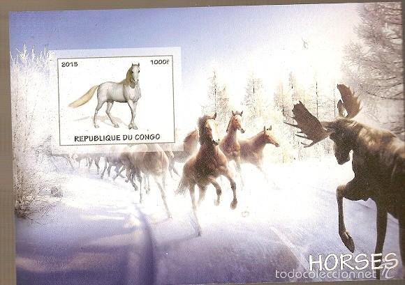 Sellos: Rep. Congo ** & Caballos 2015 (4) - Foto 1