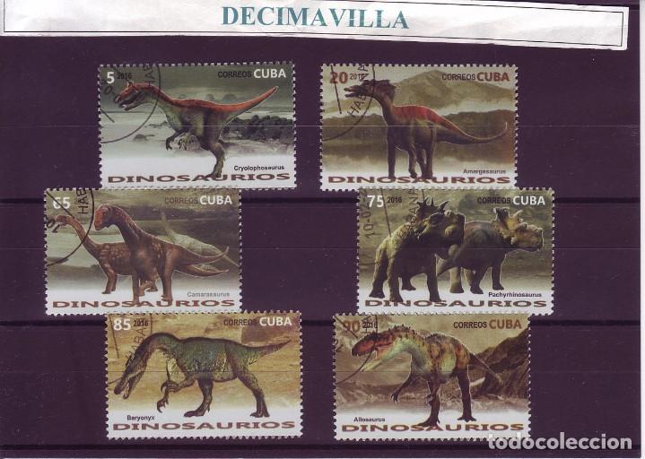 Sellos: FAUNA, CUBA, DINOSAURIOS, 2016, L355 - Foto 1