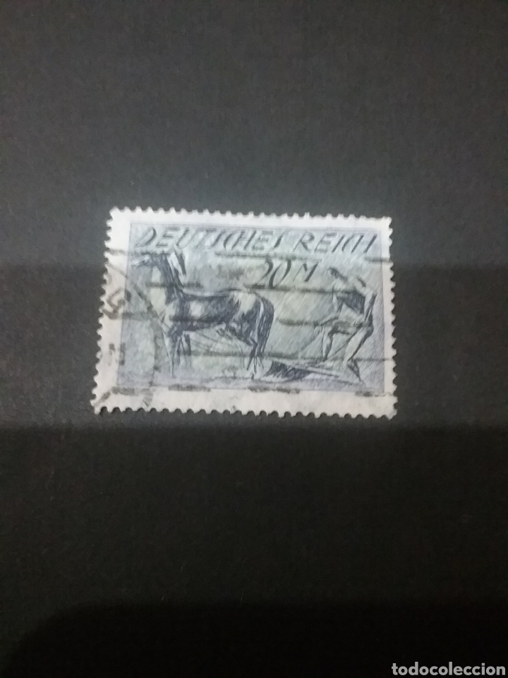 Timbres: Sellos de Imperio Aleman (Alemania) matasellado con bisagra. 1905. Caballo. Agricultor.