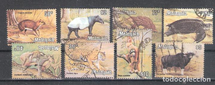Sellos: FEDERACI&Oacute;N MALAYA n&ordm; 190/197&ordm; Fauna salvaje Serie completa