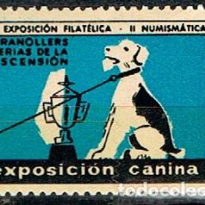 Sellos: 1957, VIÑETA DE GRANOLLERS, EXPOSICION CANINA, NUEVA *** 