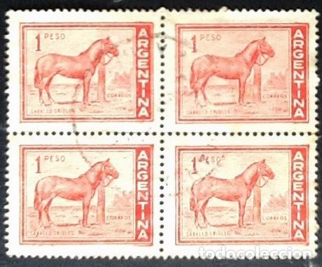Sellos: BLOQUE DE 4 DEL YVERT 604. ARGENTINA. - Foto 1
